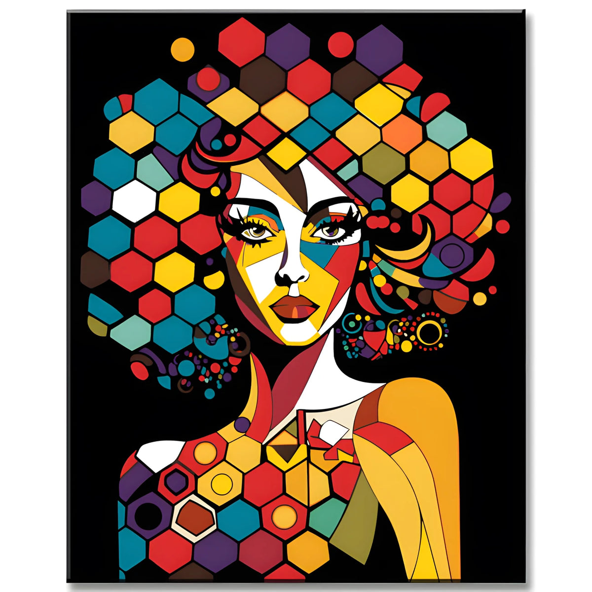 Paint by Numbers Modern Art Woman's Face Dots