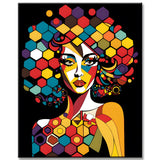 Paint by Numbers Modern Art Woman's Face Dots
