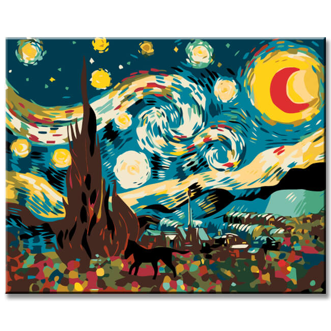 Painting by Numbers Abstract Starry Sky Modern