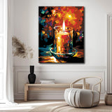 Painting by Numbers Abstract Candle in Glass