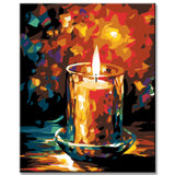 Painting by Numbers Abstract Candle in Glass