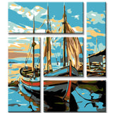 Painting by Numbers Sailboat 5-Panel