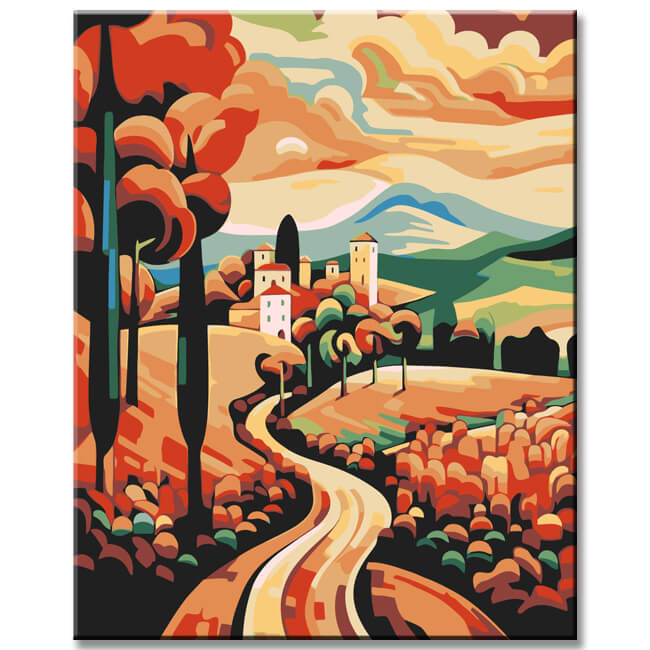 Paint by Numbers Painting Illustration Landscape