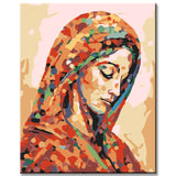 Paint by Numbers Mother of God Painting