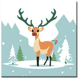 Painting by numbers for children deer
