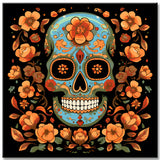Skull with Flowers - Paint by Numbers