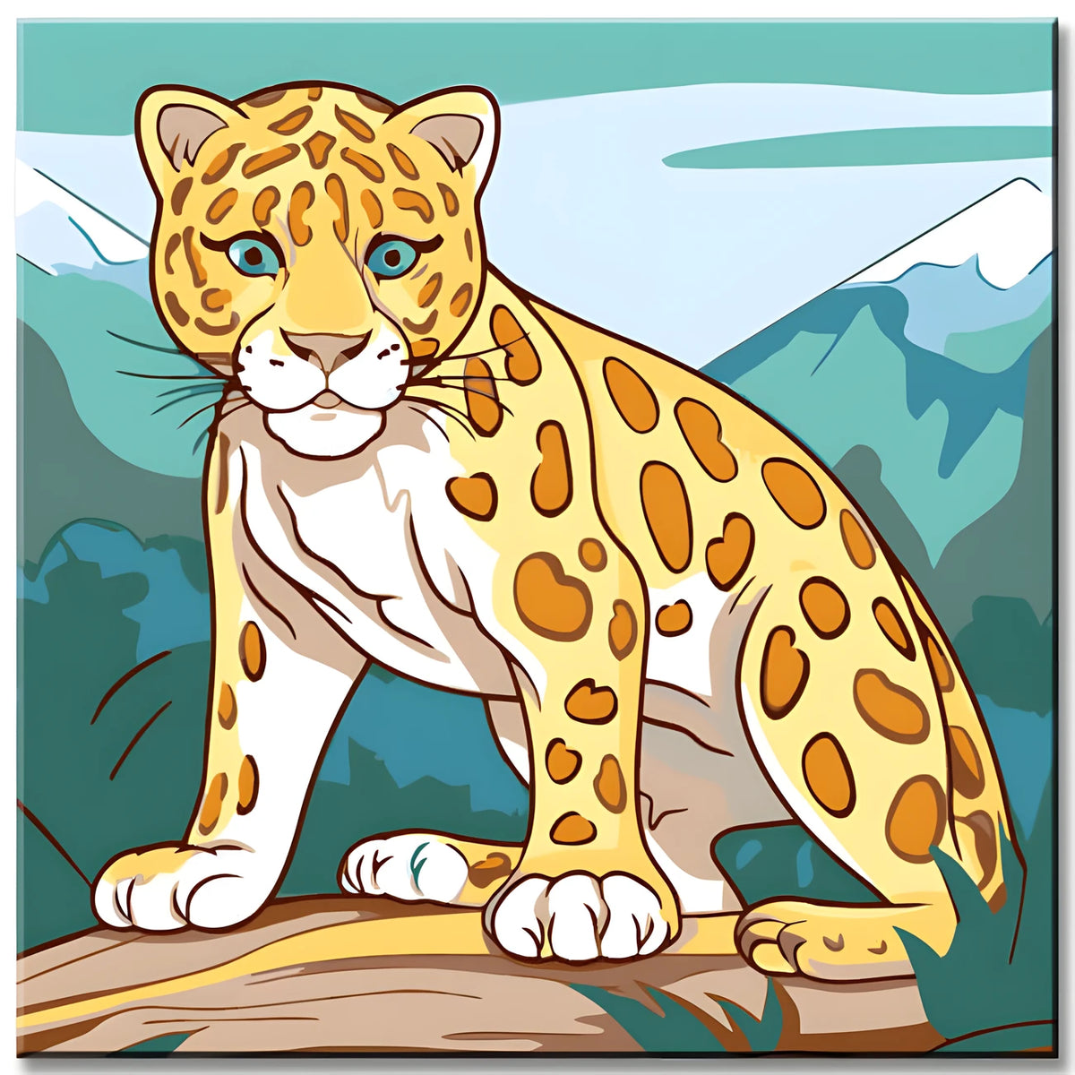 Young Leopard - Paint by Numbers for Kids