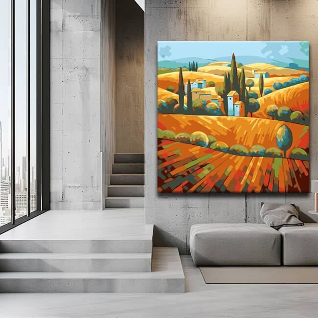 Painting by numbers Tuscany painting art