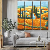 Painting by Numbers Tuscany Painting Art 4-Panel