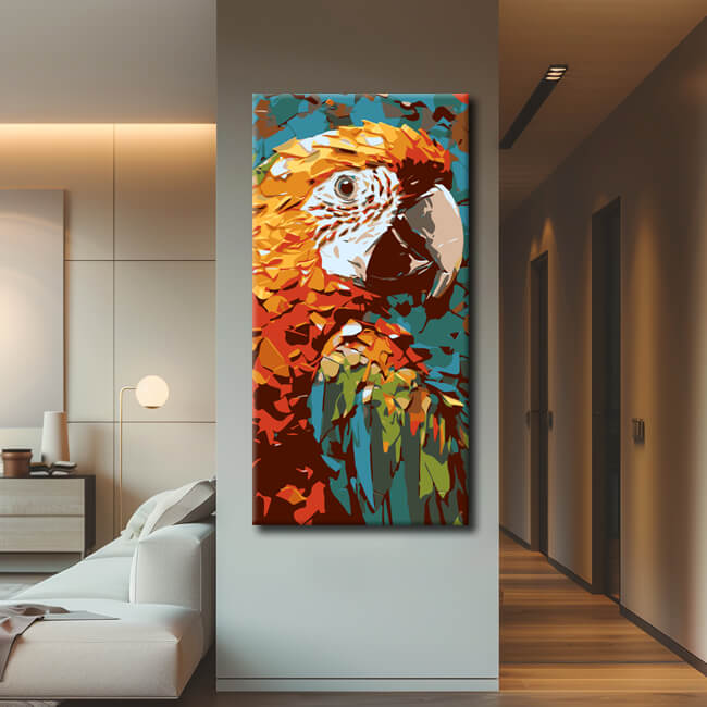 Paint by Numbers Parrot Painting