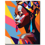 Painting by Numbers - Fashion African Girl - Memphis Style