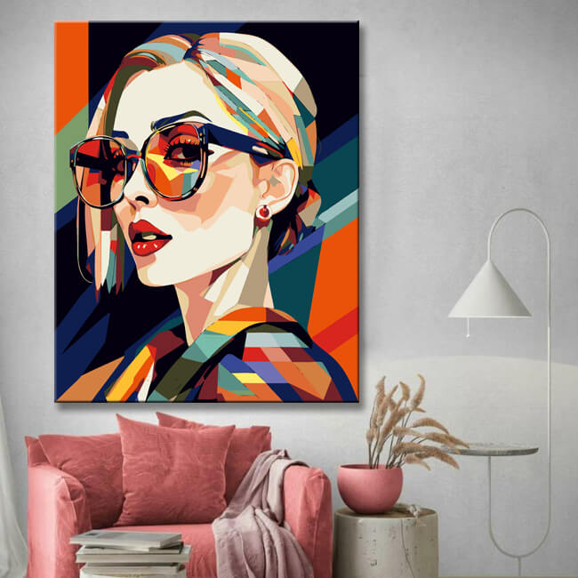 Painting by Numbers - Fashion Lady - Memphis Style