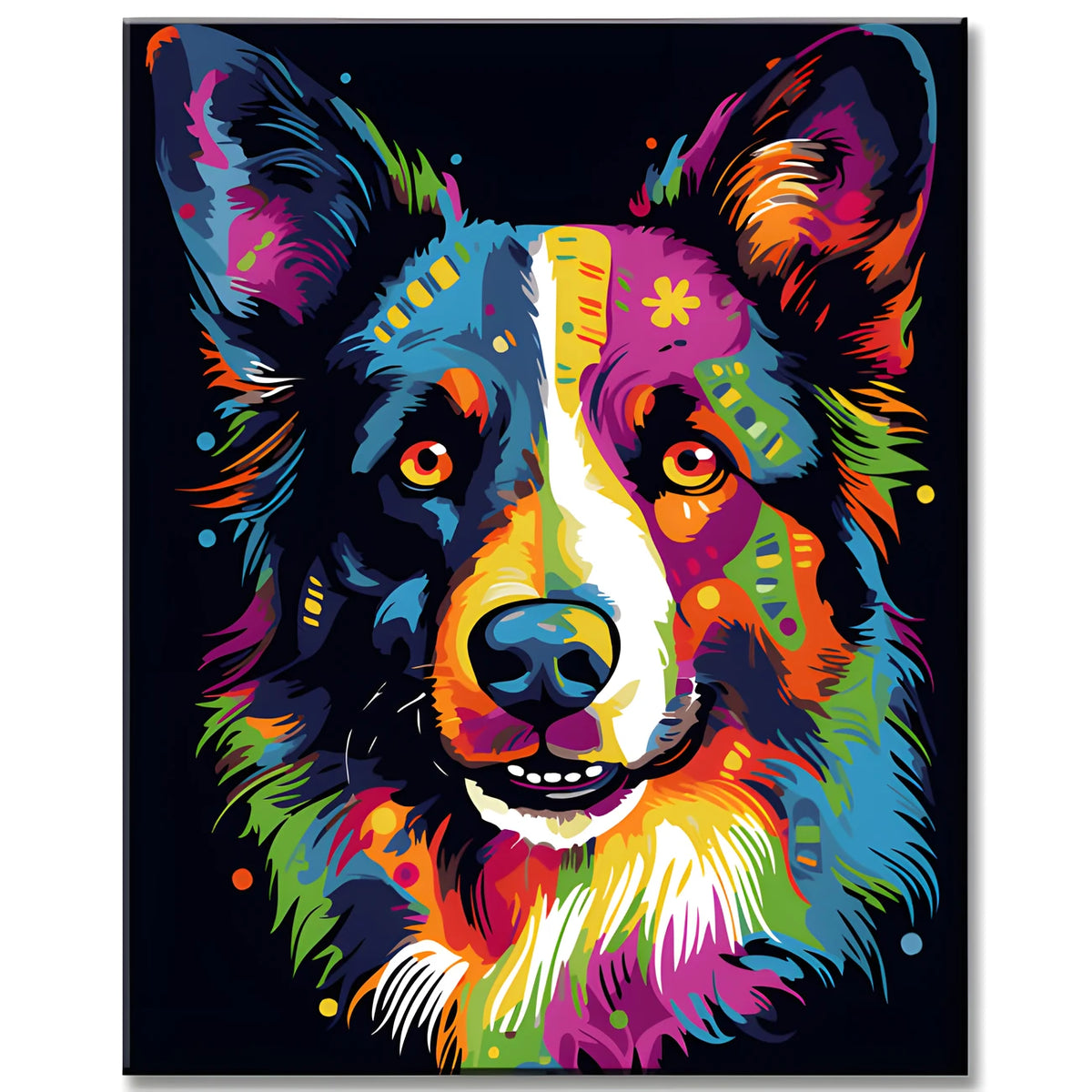 Paint by Numbers Animal Art Painting Border Collie