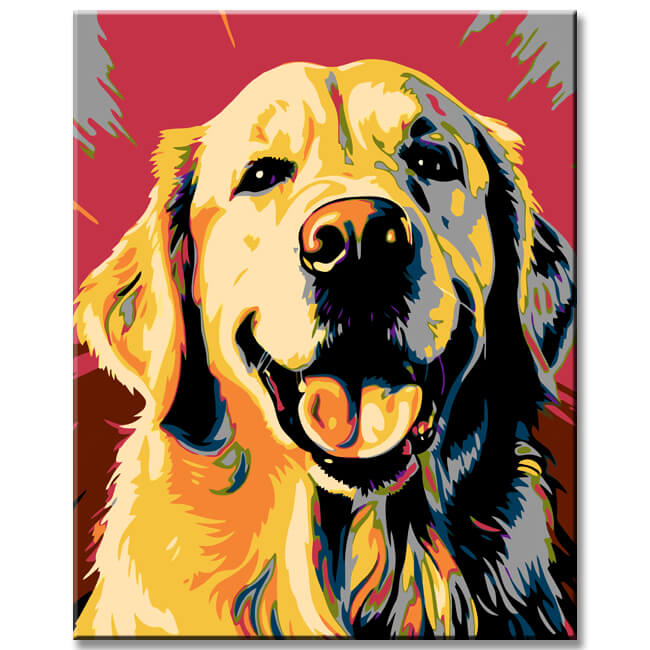 Exklusive Pop-Art Tierporträts – Bunte und Ausdrucksstarke Gallery wall art, 5 parts