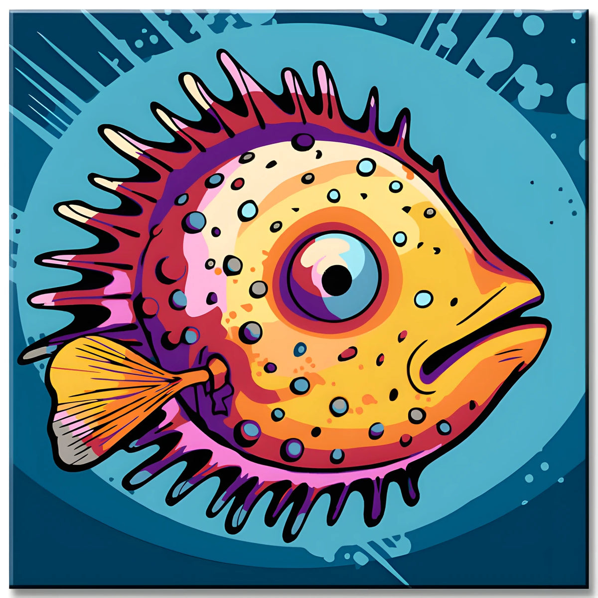 Underwater Dreams Comic Style Painting by Numbers
