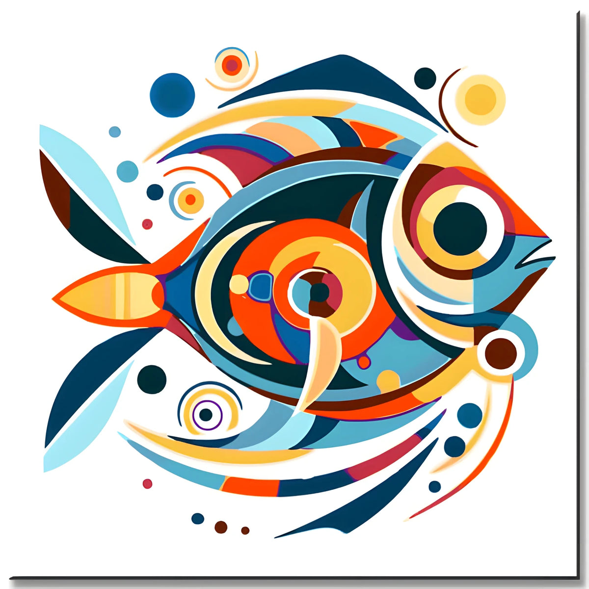 Colorful Fish Pattern Painting by Numbers