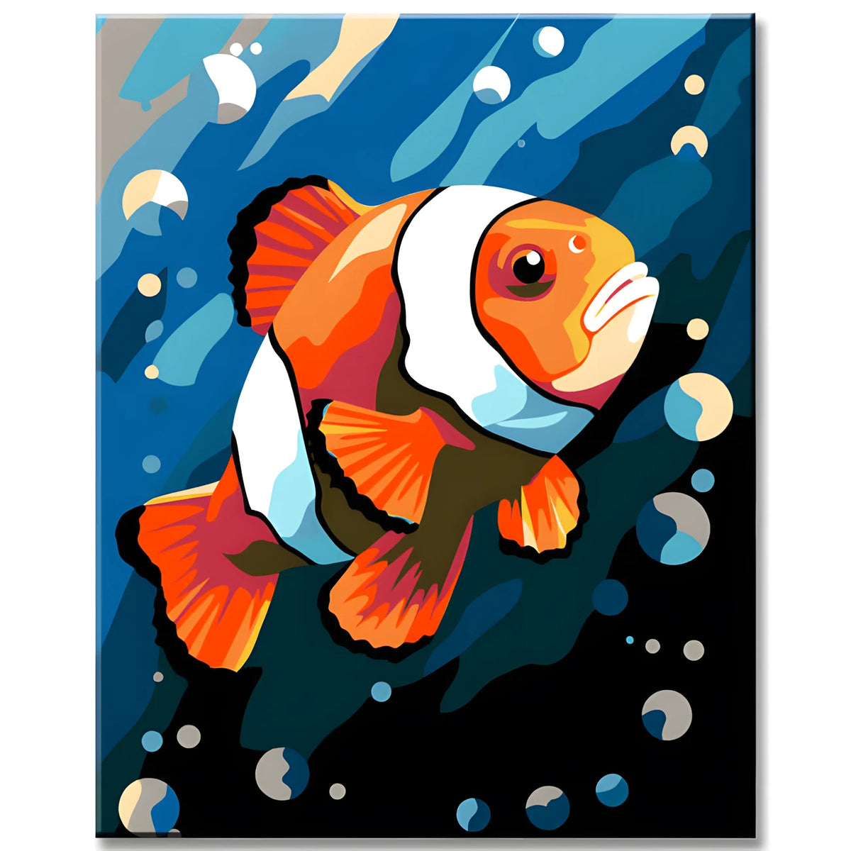 Clownfish Portrait Painting by Numbers