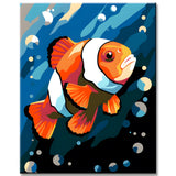 Clownfish Portrait Painting by Numbers