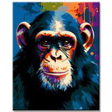 Chimpanzee Portrait Painting by Numbers