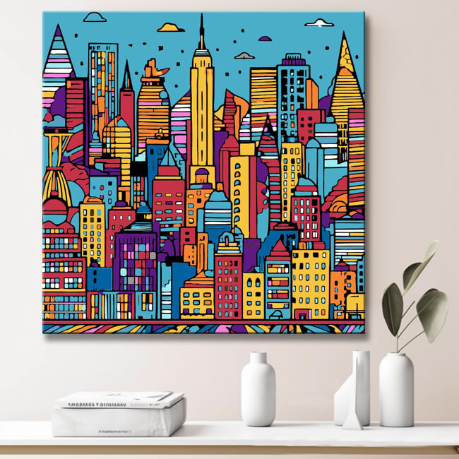New York City Skyline - Painting by Numbers