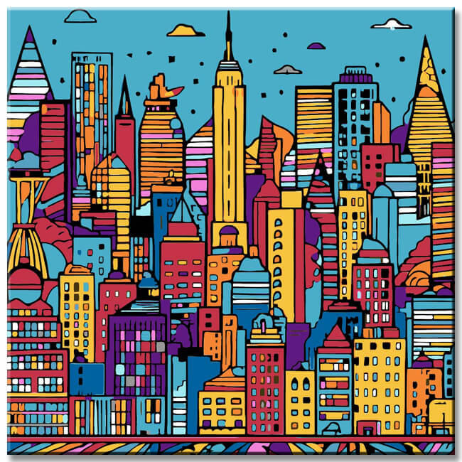 New York City Skyline - Painting by Numbers
