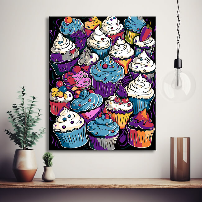 Cupcakes - Paint by Numbers