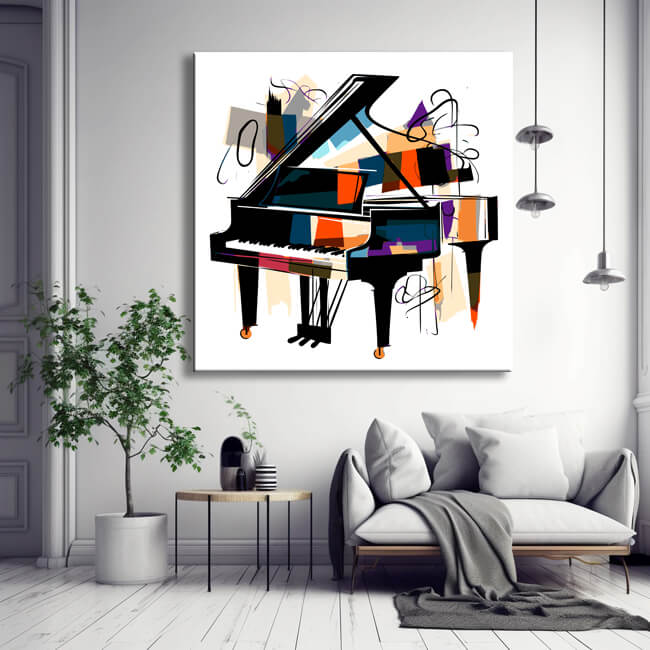 Piano Abstract Art Paint by Numbers
