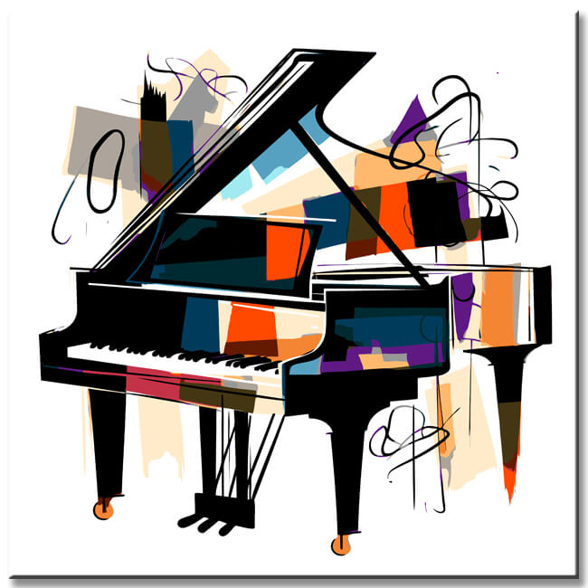 Piano Abstract Art Paint by Numbers