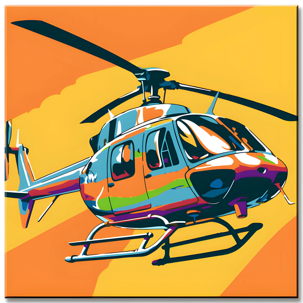 Helicopter Painting by Numbers