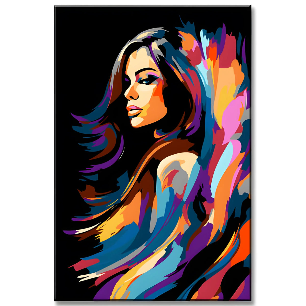 Female Portrait Painting by Numbers