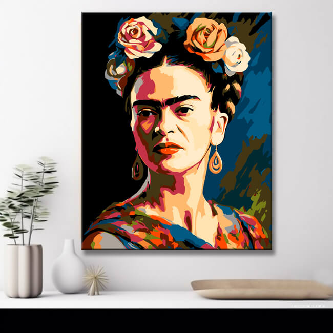 White roses painting by numbers