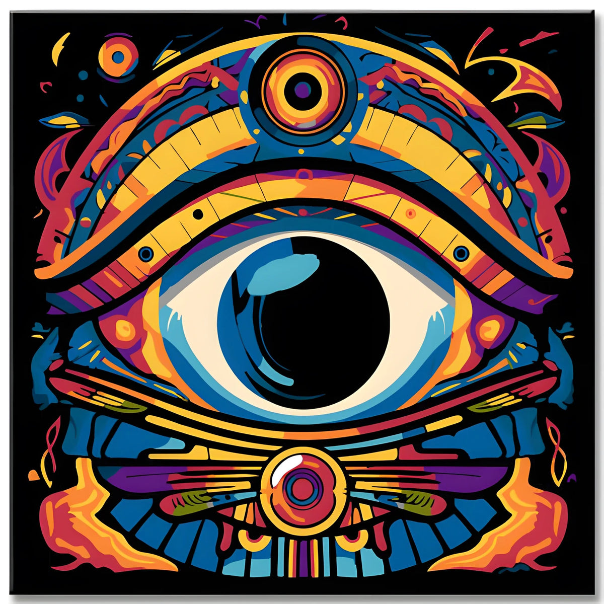Colorful Eye Painting by Numbers