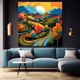 Landscape painting by numbers