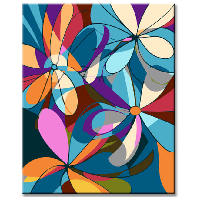 Painting by Numbers Colored Flowers Creative