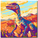 Painting by Numbers Colored Dino