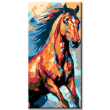 Painting by Numbers: Colored Horse Portrait