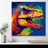 T-Rex Dinosaur Abstract - Painting by Numbers