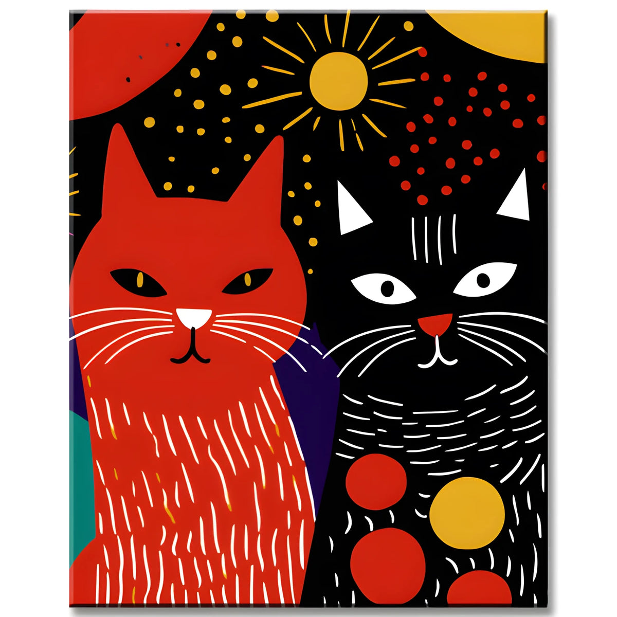 Cat Pair - Paint by Numbers Animal Art