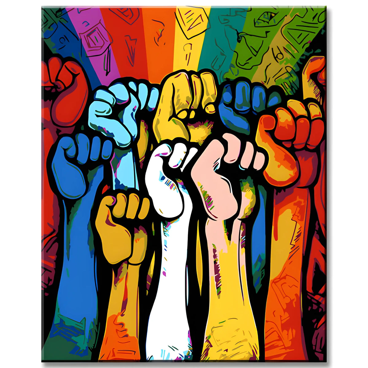 Proletarians Unite Painting by Numbers
