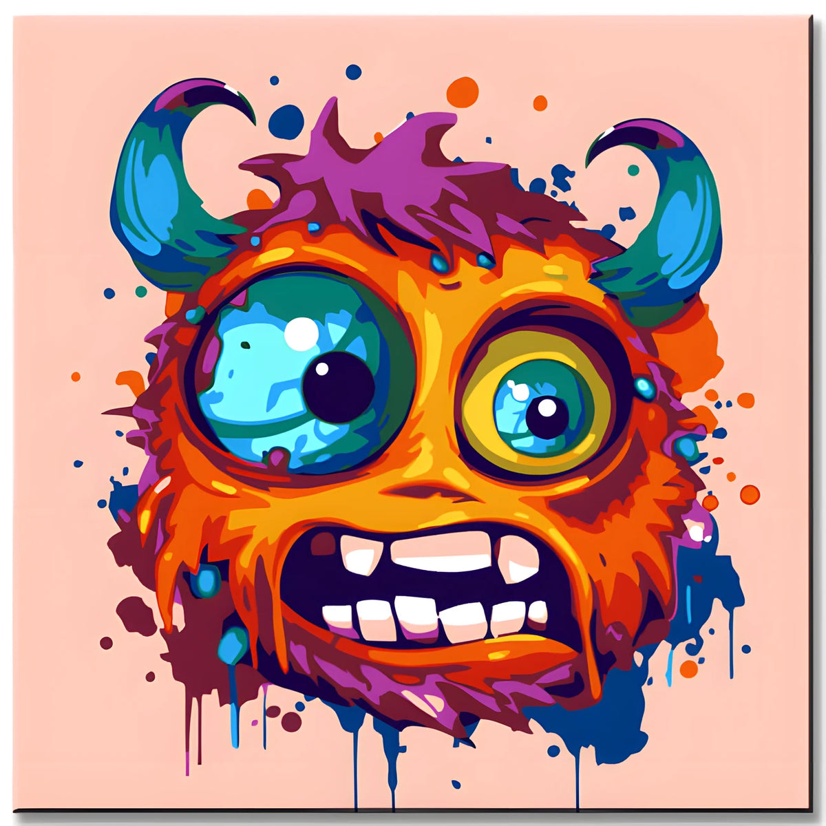 Monster Face Creative Painting by Numbers
