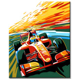Formula 1 Racing Cars on The Race Track Painting by Numbers