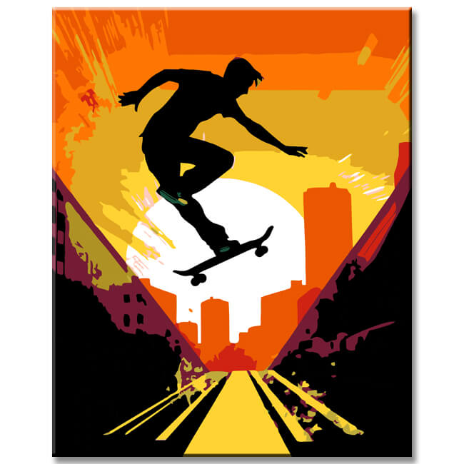 Skateboard Shop - Paint by Numbers