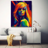 Lady with long hair - painting by numbers