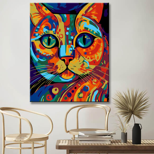Painting by NumbersCat Portrait in Picasso Style | Paint by Numbers
