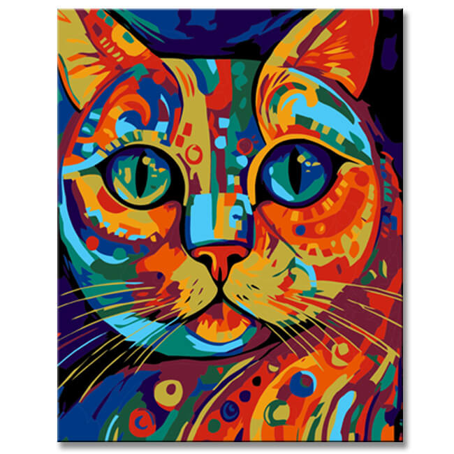 Painting by NumbersCat Portrait in Picasso Style | Paint by Numbers