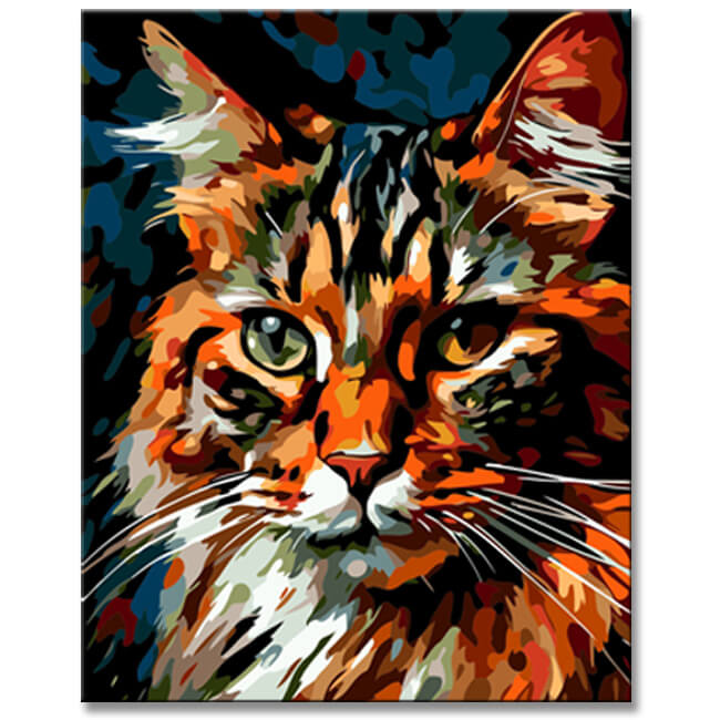 Norwegian forest Cat in Picasso StyleBuy A Cat Painting by Numbers
