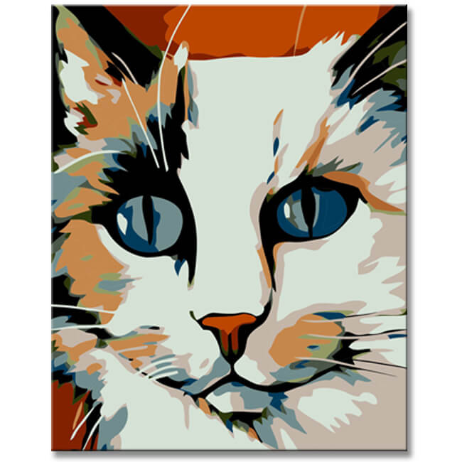 Painting by Numbers for Adults Picasso Style Cat Picture