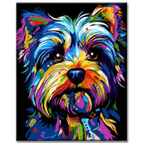 Painting by numbers - Yorkie in Picasso style