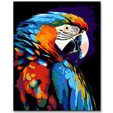 Macaw Bird Painting by Numbers