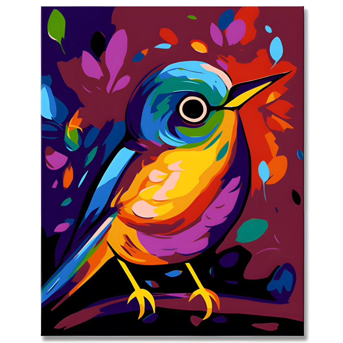 Nightjar in Picasso Style Painting by Numbers Kit